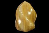 Polished, Brown Calcite Flame - Madagascar #149637-1